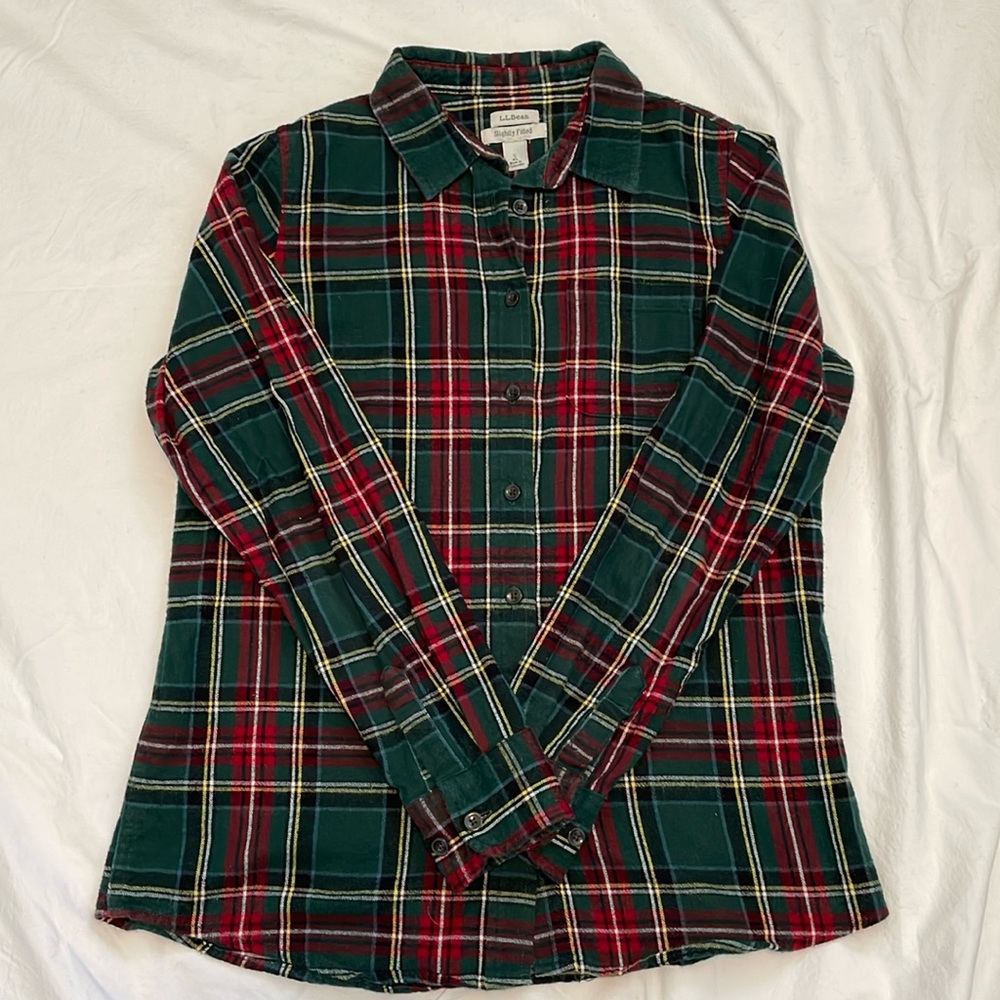 L.L. Bean Women's Scotch Plaid Flannel Shirt, Relaxed